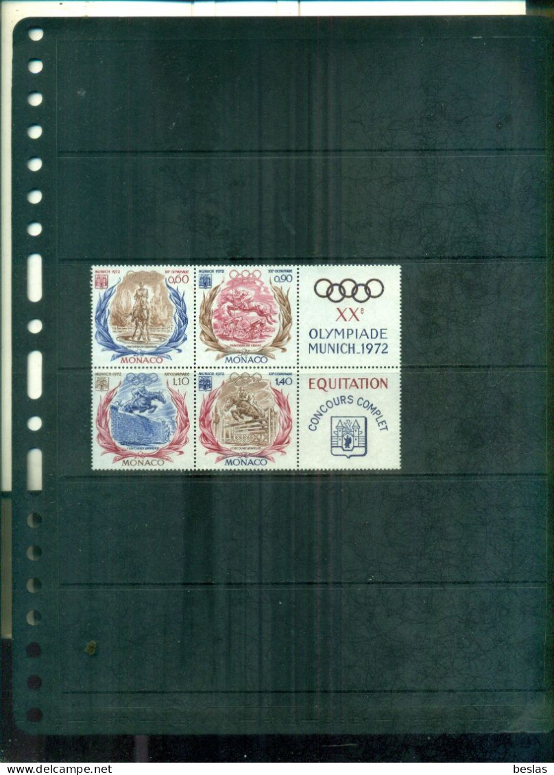 MONACO J.O. MUNICH 4 VAL NEUFS A PARTIR DE 1.50  EUROS - Unused Stamps