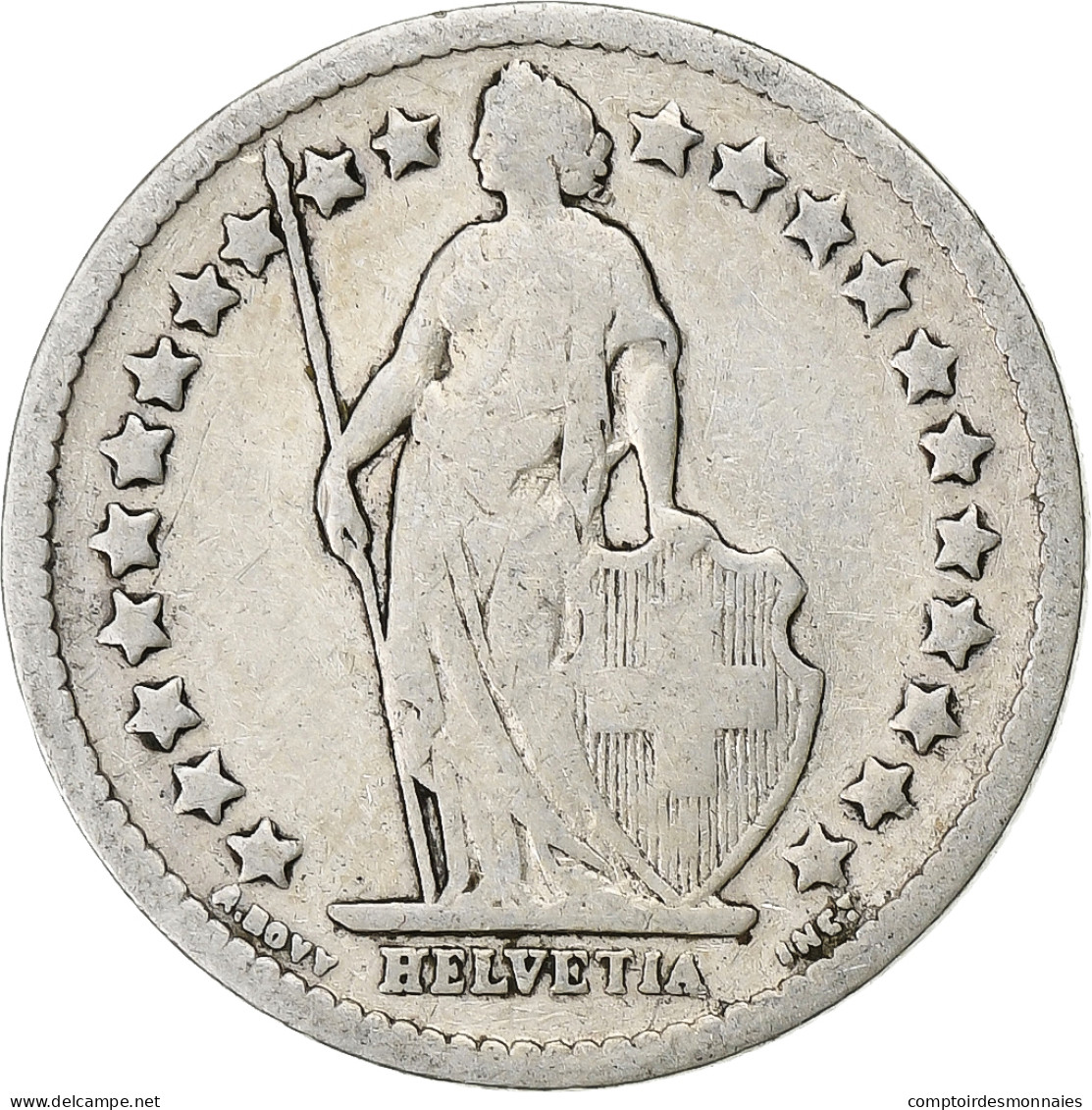 Monnaie, Suisse, 1/2 Franc, 1898, Bern, TB, Argent, KM:23 - Otros & Sin Clasificación