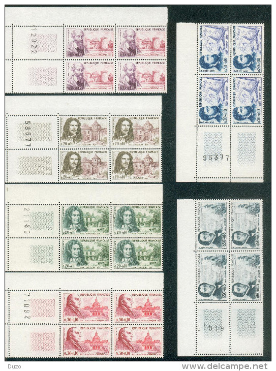 France - 1960 - Série Complète En Blocs De 4 CdF - Célébrités - Y&T N° 1257/1262 ** Neufs Luxe ( 1er Choix ). - Unused Stamps