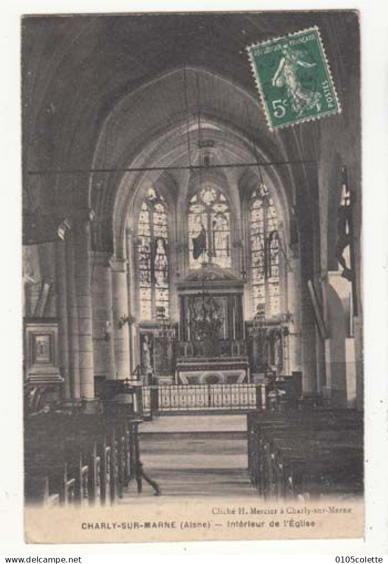 Carte France 02 - Charly Sur Marne - Intérieur De L'Eglise  -  PRIX FIXE - ( Cd074) - Sonstige & Ohne Zuordnung