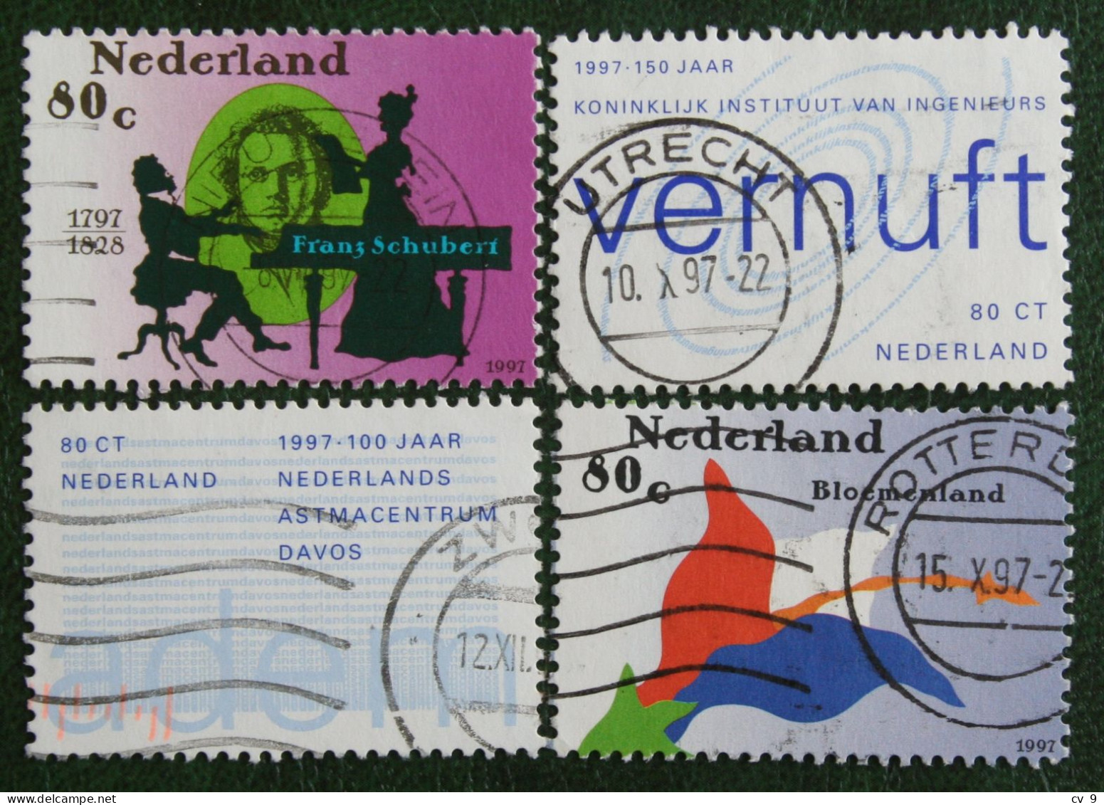 Vier Herdenkingen NVPH 1729-1732 (Mi 1625-1628); 1997 Gestempeld / USED NEDERLAND / NIEDERLANDE - Gebraucht