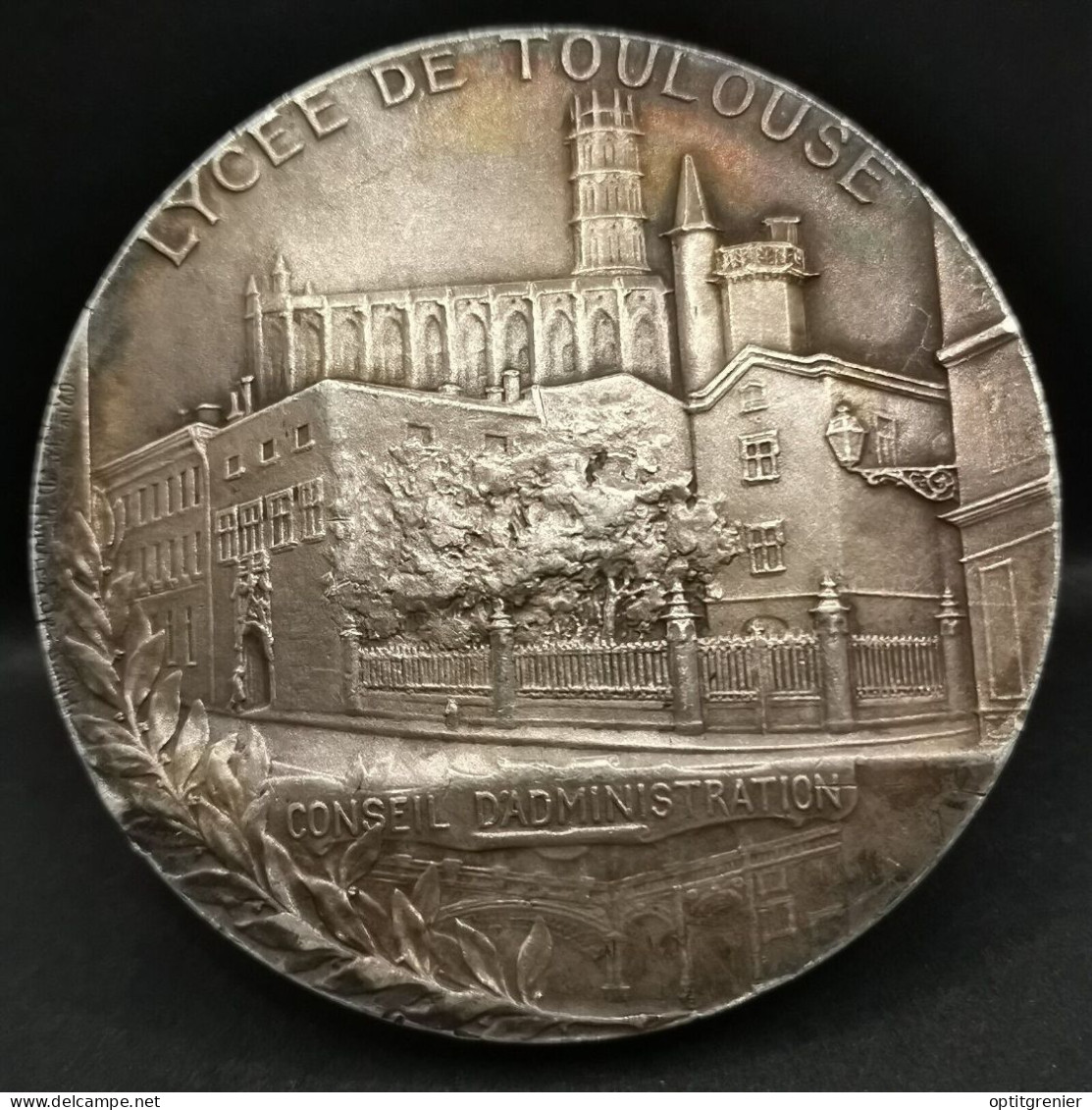 MEDAILLE ARGENT 48.5g 45mm LYCEE DE TOULOUSE CONSEIL D'ADMINISTRATION / SILVER - Other & Unclassified