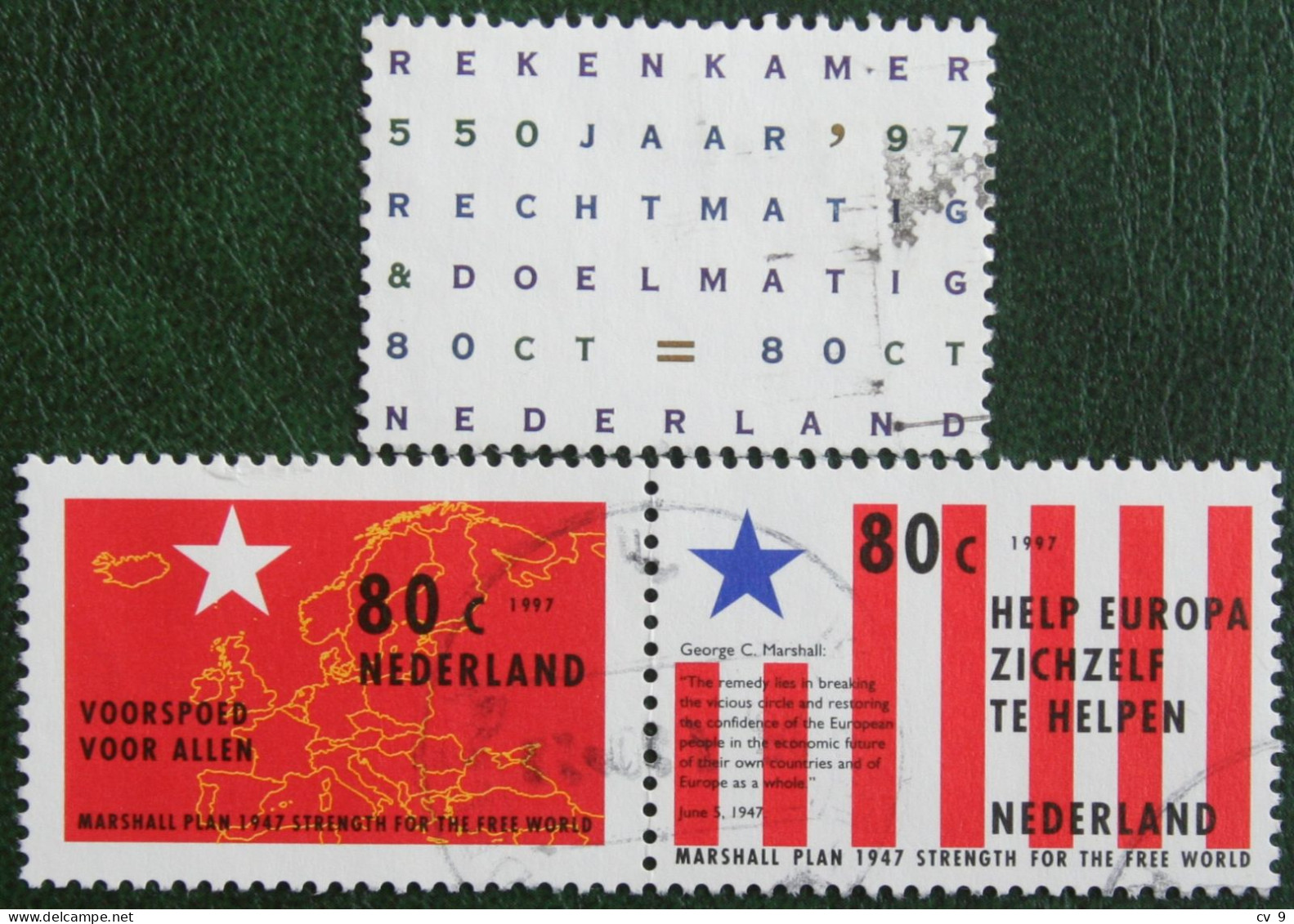 Marshalplan / Rode Banen Blauwe Ster Rekenkamer NVPH 1723-1725 (Mi 1619-1621) 1997 Gestempeld Used NEDERLAND NIEDERLANDE - Gebruikt