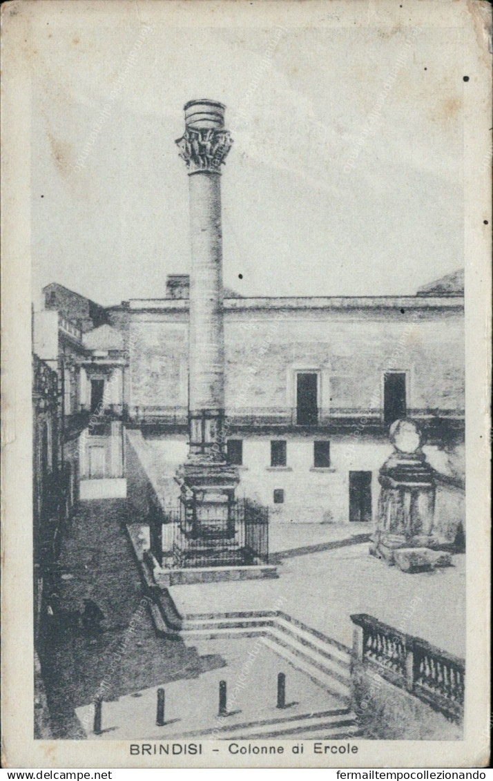 Cs254 Cartolina Brindisi Citta' Colonne Di Ercole - Brindisi