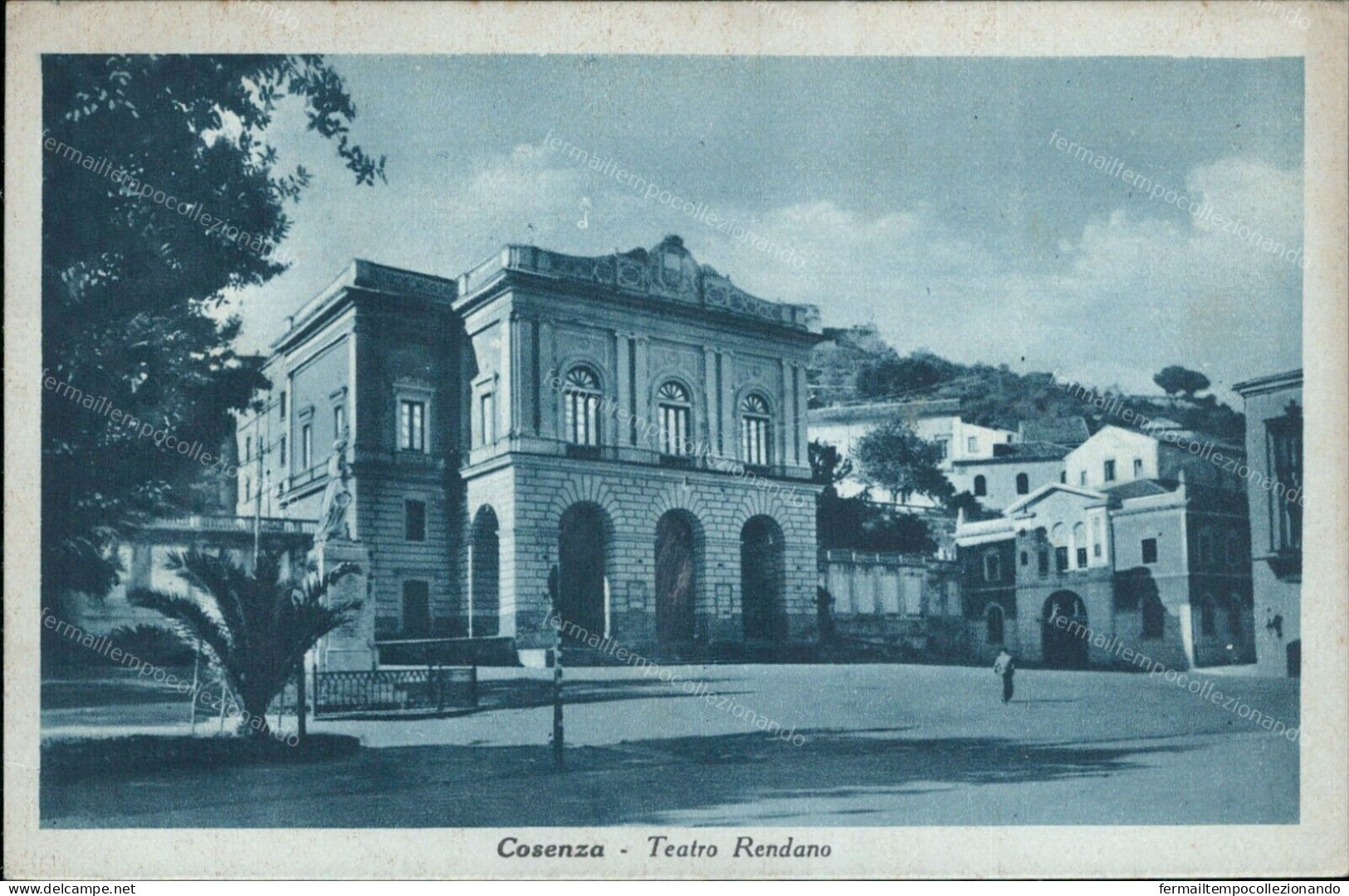 Cs257 Cartolina Cosenza Citta' Teatro Rendano 1946 - Cosenza