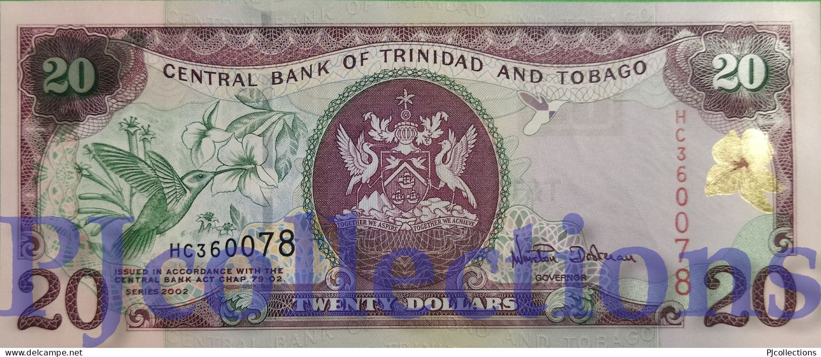 TRINIDAD & TOBAGO 20 DOLLARS 2002 PICK 44a UNC - Trindad & Tobago