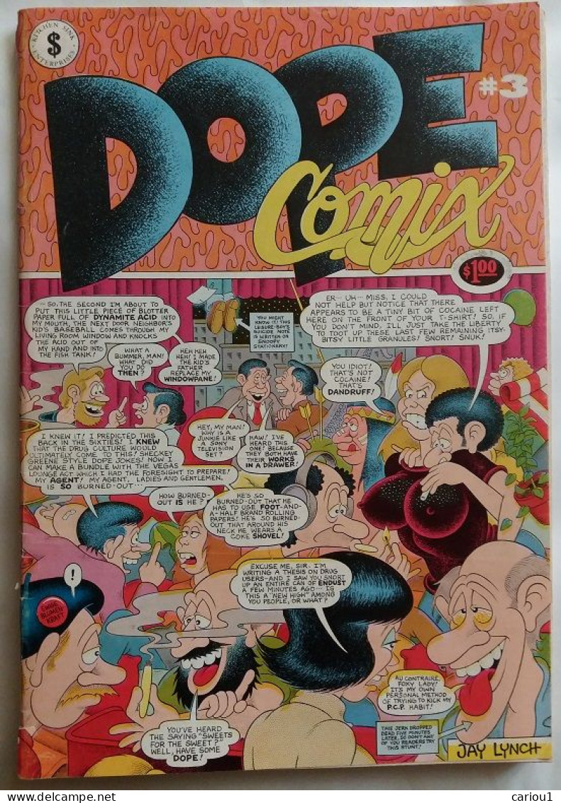 C1 DOPE COMIX # 3 1979 Jay LYNCH Doug HANSEN First Printing PORT INCLUS France - Autres Éditeurs