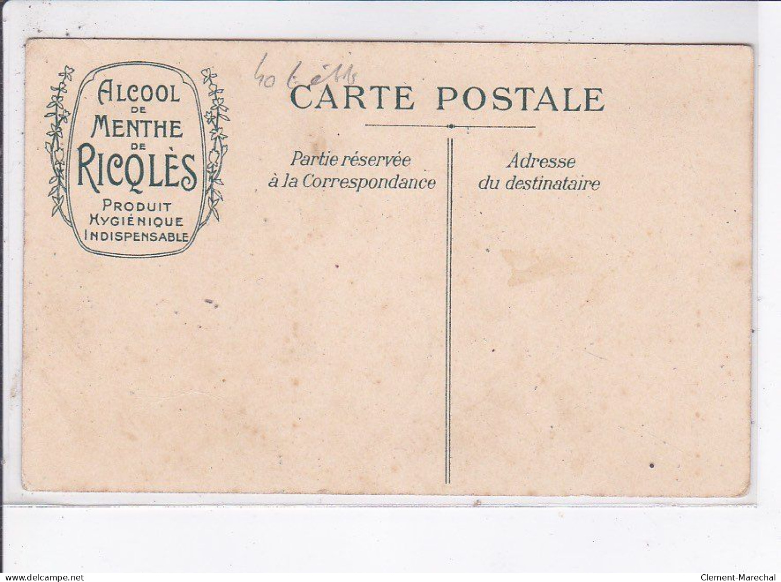 PUBLICITE : Benjamin RABIER - Alcool De Menthe Ricqles - état - Werbepostkarten