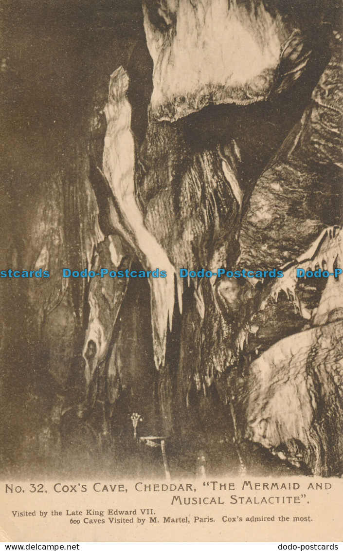 R072539 Coxs Cave. Cheddar. The Mermaid And Musical Stalactite. 1937 - World