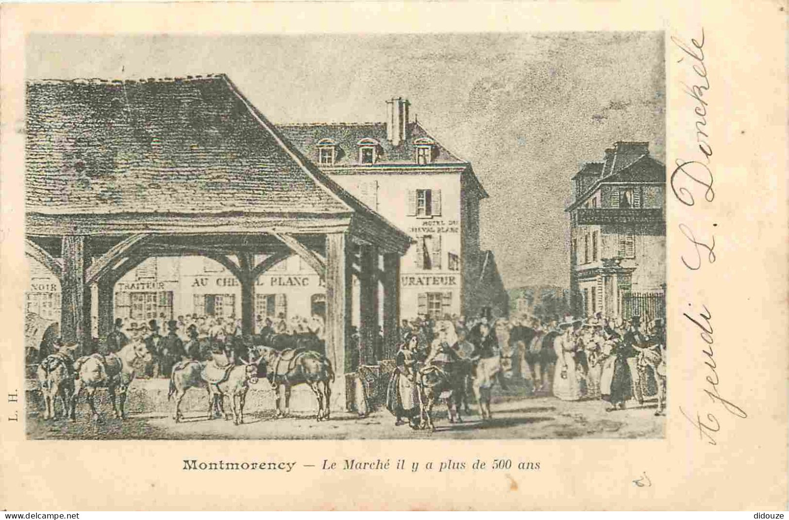 95 - Montmorency - Le Marché Il Y A Plus De 500 Ans - Art Dessin - Précurseur - CPA - Oblitération Ronde De 1903 - Voir  - Montmorency