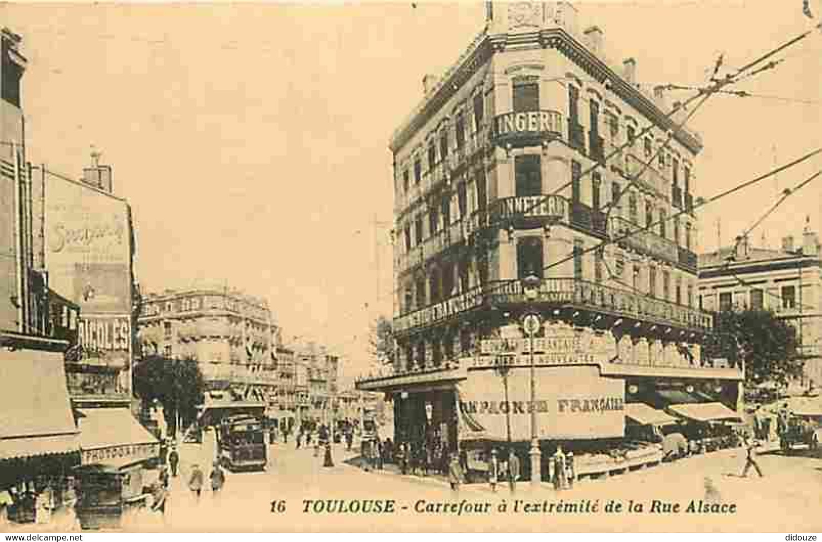 31 - Toulouse - Carrefour à L'extrémité De La Rue Alsace - Animée - Tramway - Carte Neuve - CPA - Voir Scans Recto-Verso - Toulouse