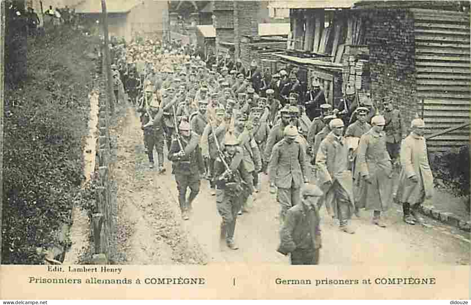 60 - Compiègne - Prisonniers Allemands à Compiègne - Militaria - Animé - CPA - Voir Scans Recto-Verso - Compiegne