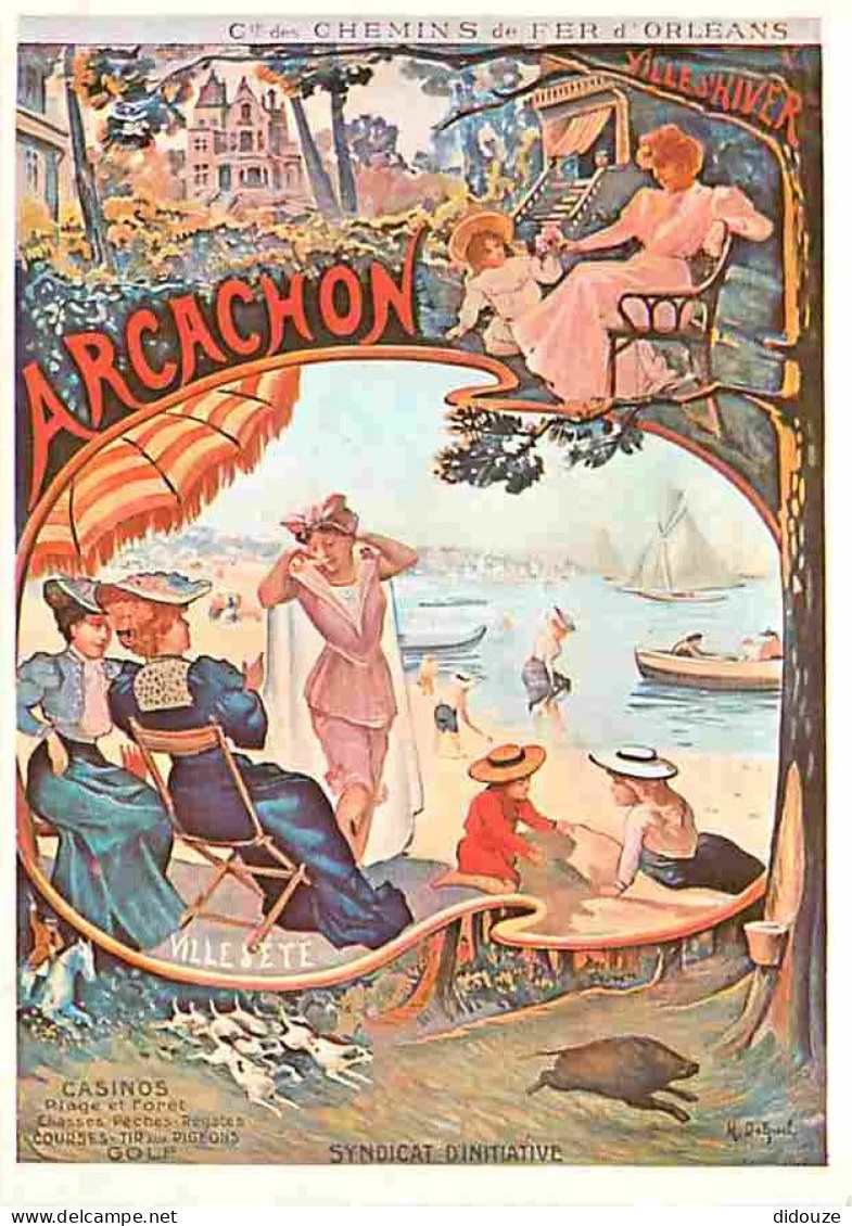 Publicite - Arcachon - Chemins De Fer D'Orléans - Illustration De Delpech - Carte Neuve - CPM - Voir Scans Recto-Verso - Advertising