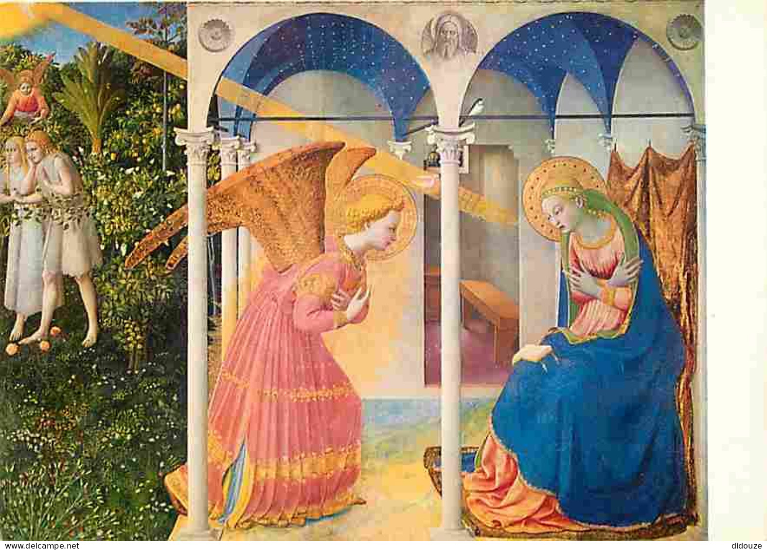 Art - Peinture Religieuse - Fra Beato Angelico - L'Annonciation - Madrid - Museo Del Prado - Carte Neuve - CPM - Voir Sc - Tableaux, Vitraux Et Statues