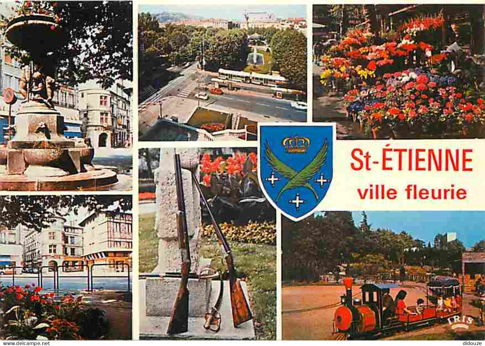 42 - Saint-Etienne - Multivues - Fusils - Petit Train - Blasons - CPM - Voir Scans Recto-Verso - Saint Etienne