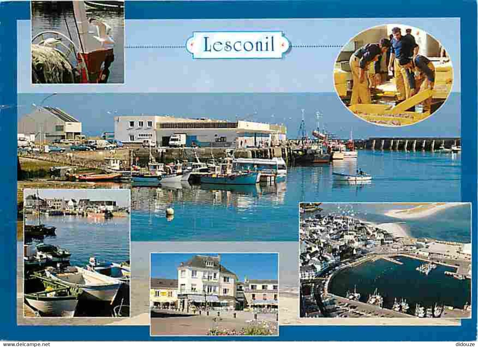 29 - Lesconil - Multivues - Bateaux - Automobiles - Pecheurs - Flamme Postale - Voir Scans Recto Verso  - Lesconil