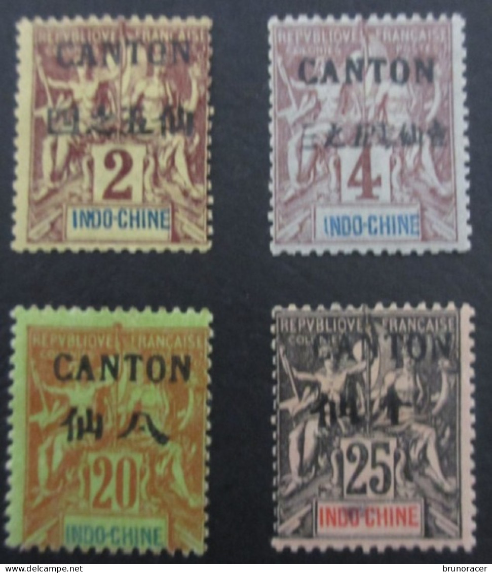 CANTON Bx INDOCHINOIS N°18/19/23/24 NEUF* TB COTE 58 EUROS VOIR SCANS - Ungebraucht