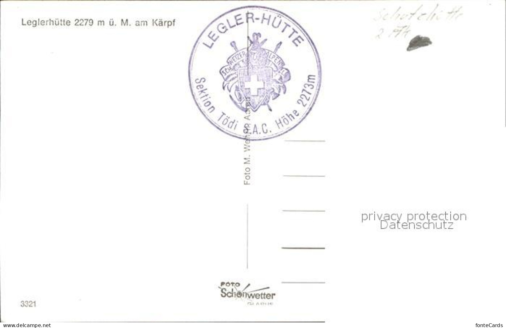 11566908 Leglerhuette Schutzhuette Kaerpf Massiv Glarner Alpen Leglerhuette - Other & Unclassified