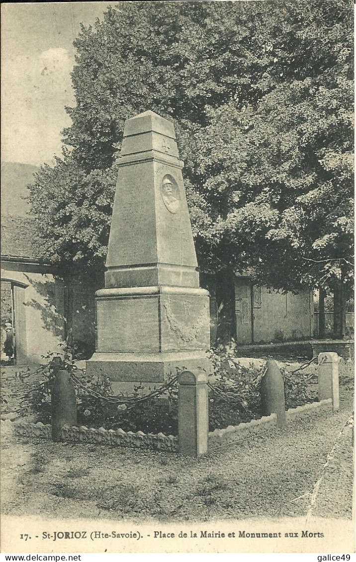 7812 CPA St Jorioz Place De La Mairie Et Monument Aux Morts - Seynod