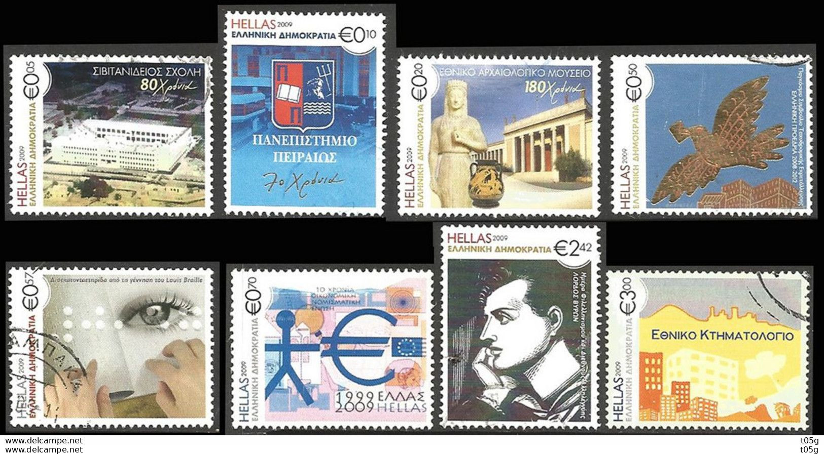 GREECE - GRECE- HELLAS- 2009:  Anniversaries And Events  Compl. Set Used - Used Stamps