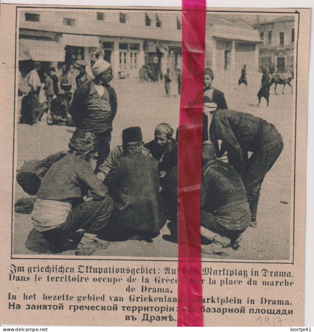 Oorlog Guerre 14/18 - Drama - Grèce - Markt , Marché - Orig. Knipsel Coupure Tijdschrift Magazine - 1917 - Unclassified