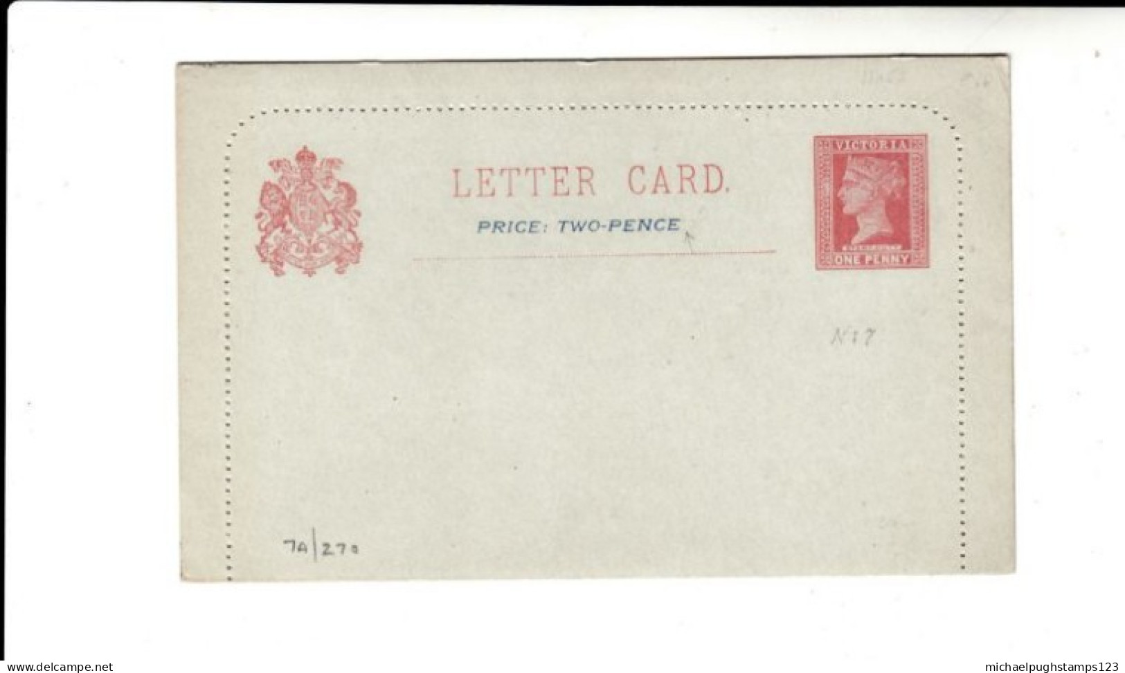 Victoria / Stationery Letter Cards - Other & Unclassified