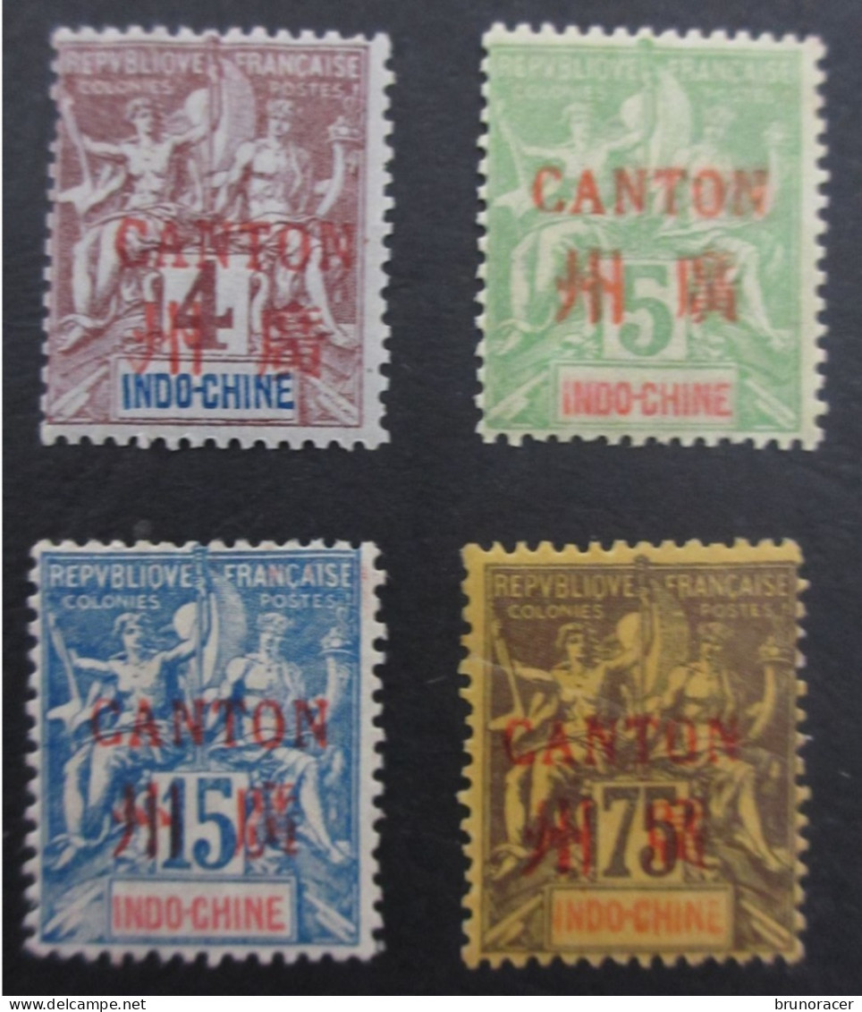 CANTON Bx INDOCHINOIS N°5 NEUF**+ N°3/7/14 NEUF* TB COTE 73 EUROS VOIR SCANS - Unused Stamps