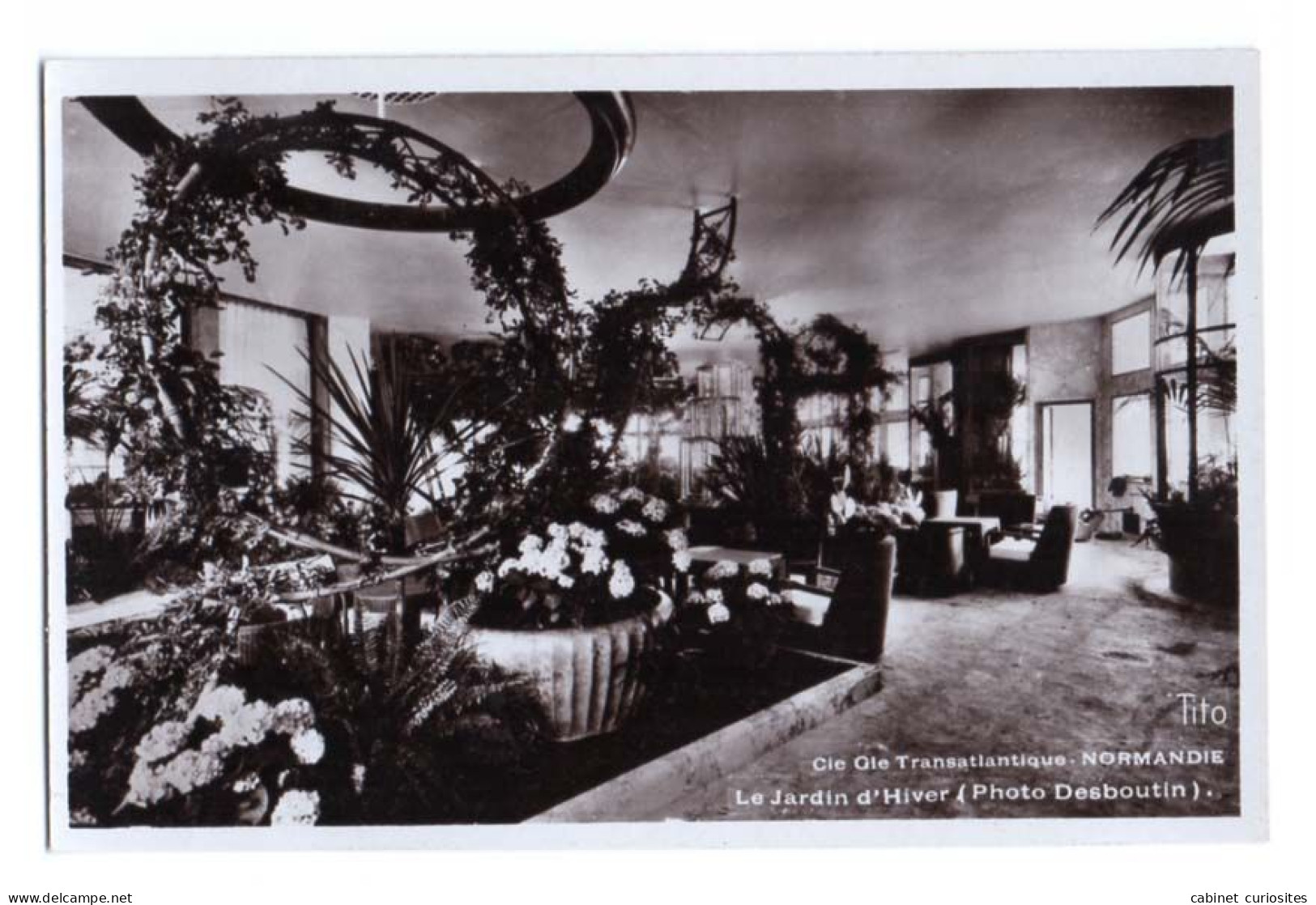 Intérieur Du PAQUEBOT NORMANDIE - Compagnie Générale Transatlantique - LOT DE 4 CPA - Paquebote