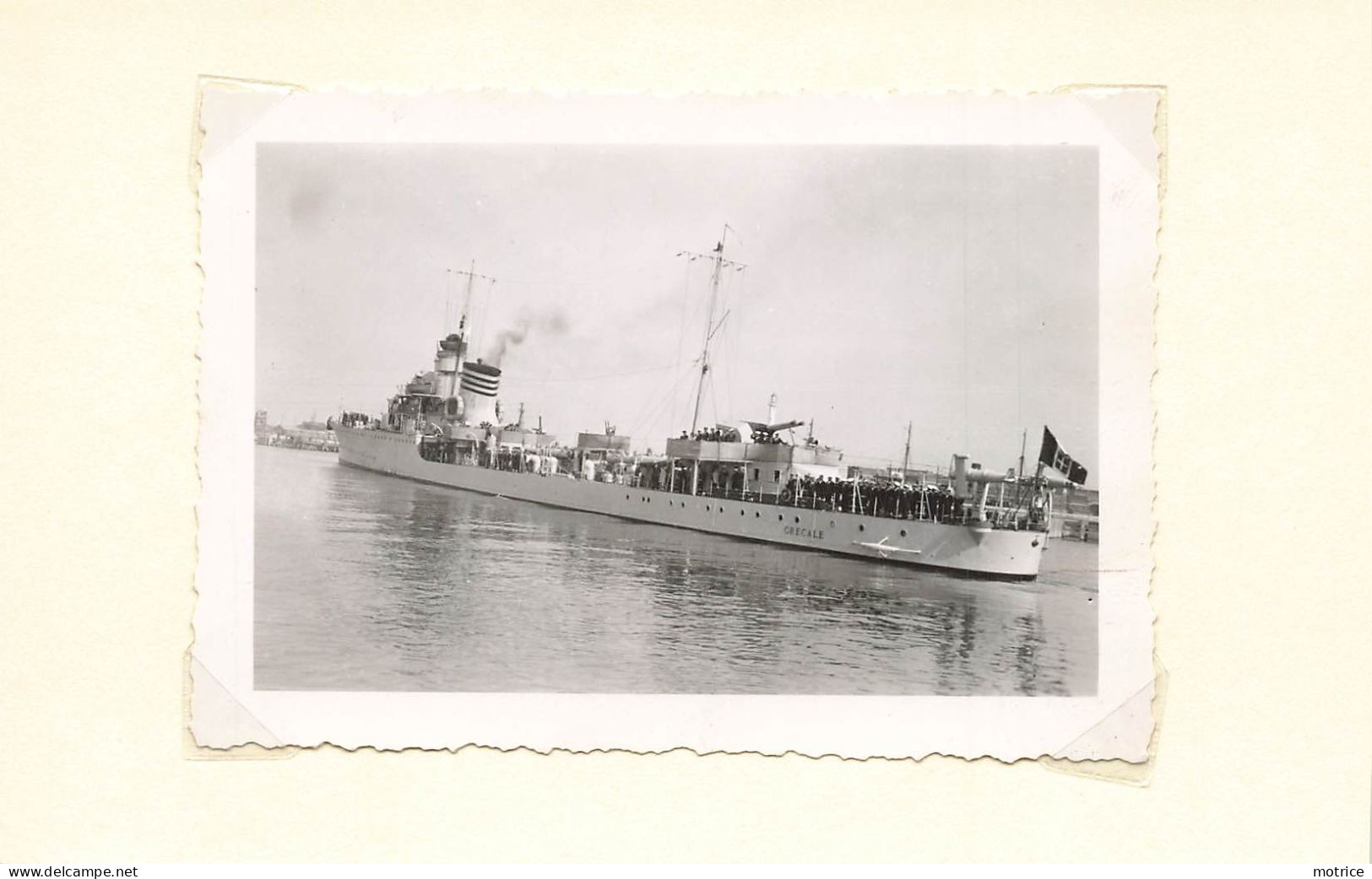 BATEAU DE GUERRE - Destroyer Grécale, Marine Italienne (photo Années 30 Format 9,7cm X 6,7cm) - Schiffe