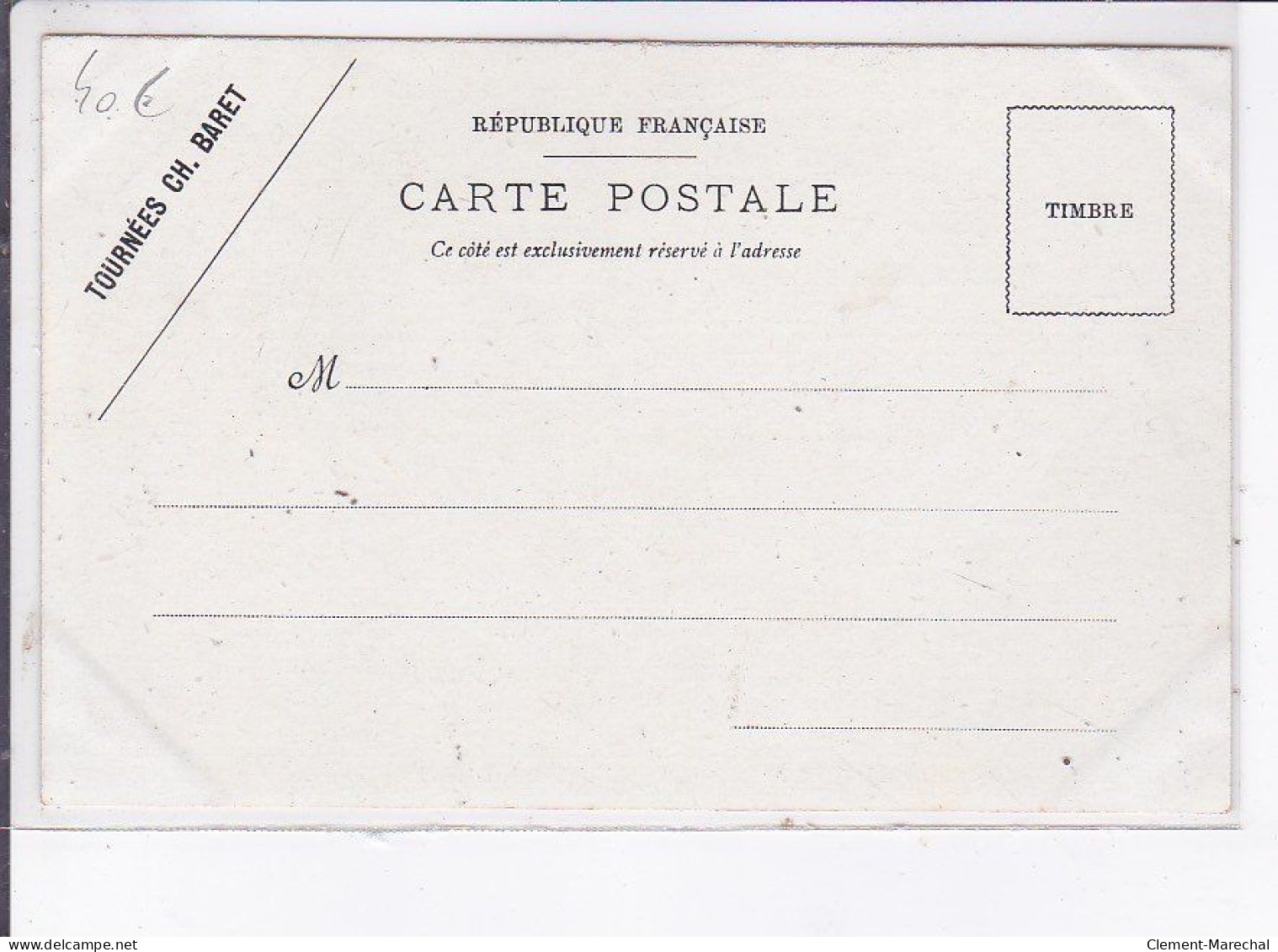 PUBLICITE : Tournées BARET - Félix Huguenet (illustrée Par SEM) - Très Bon état - Werbepostkarten