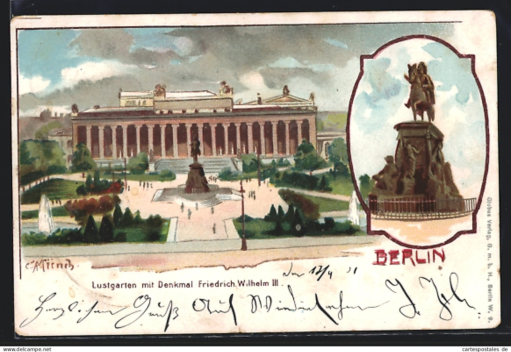 Künstler-AK Carl Münch: AK Berlin, Lustgarten Mit Denkmal Friedrich Wilhelm III.  - Other & Unclassified