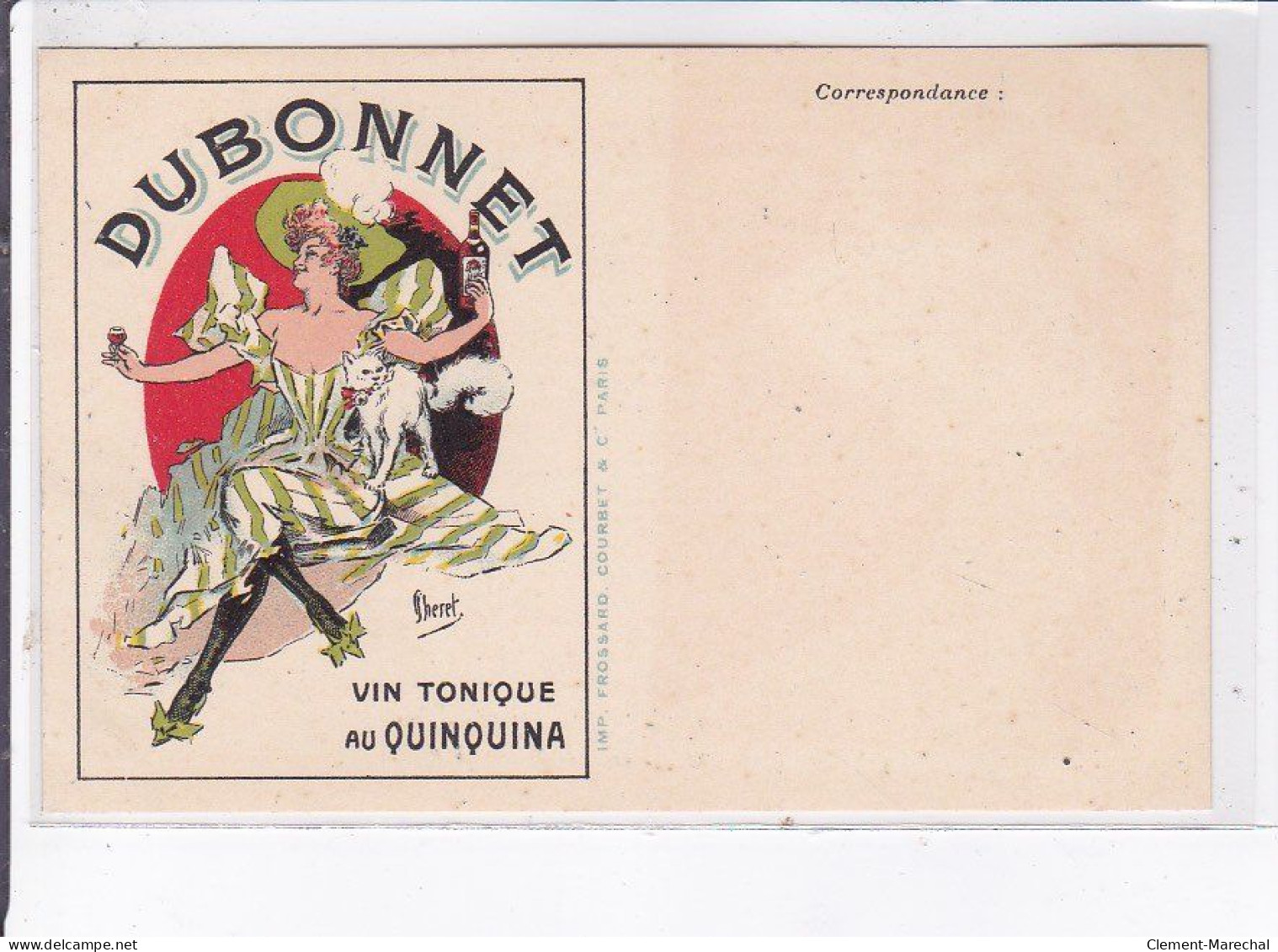 PUBLICITE : Vin Tonique Au Quinquina Dubonnet Illustrée Par CHERET - Très Bon état - Advertising