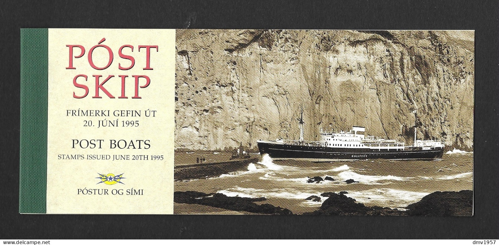 Iceland 1995 MNH Mail Ships Sg 855/7 X 2 Booklet - Postzegelboekjes