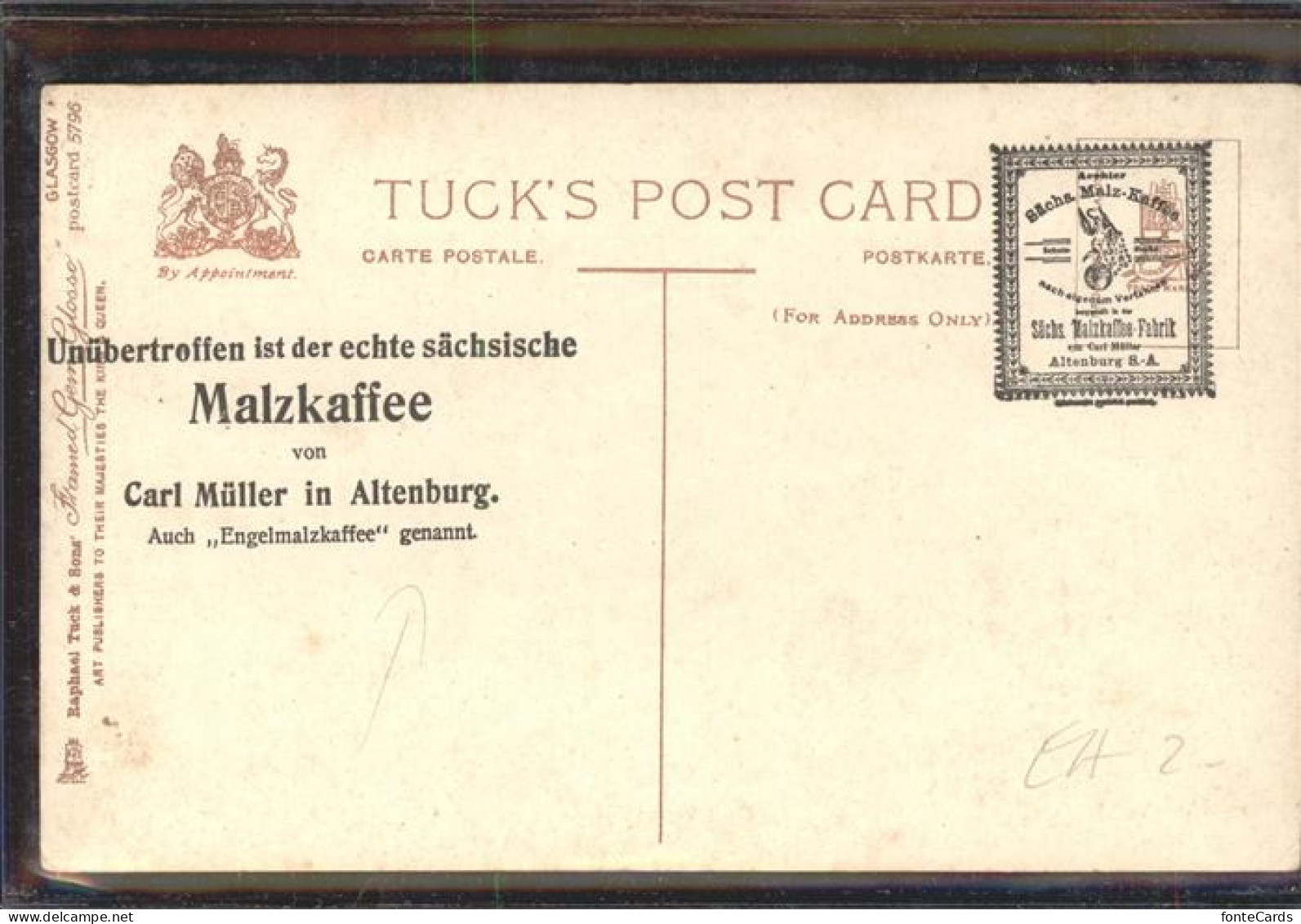11528604 Glasgow University Tucks Post Card Framed Gem Glosso No. 5796 Glasgow - Autres & Non Classés