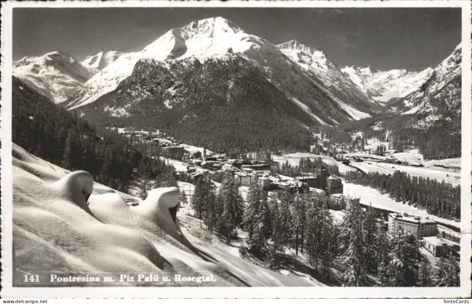 11528566 Pontresina Mit Piz Palue Und Rosegtal Wintersportplatz Pontresina - Andere & Zonder Classificatie