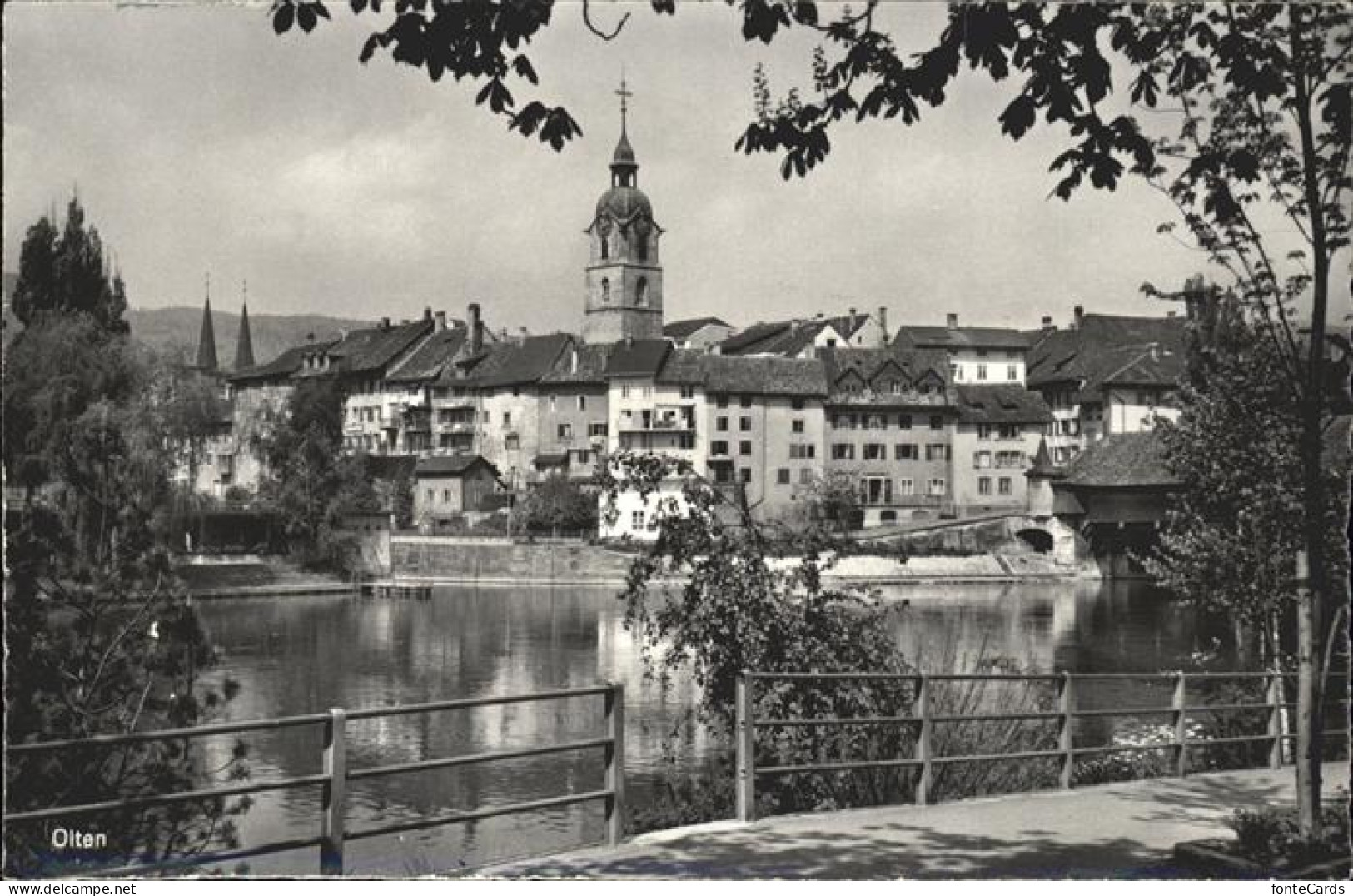 11528373 Olten Partie An Der Aare Kirche Olten - Autres & Non Classés