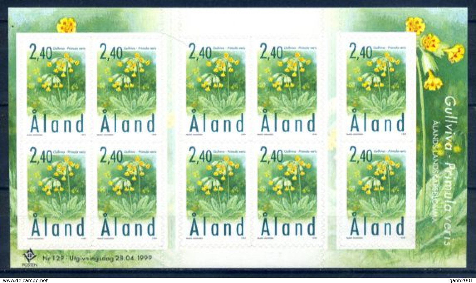 Aland 1999 / Flowers Booklet MNH Flores Carnet Blumen Fleurs / Mp18  38-57 - Sonstige & Ohne Zuordnung