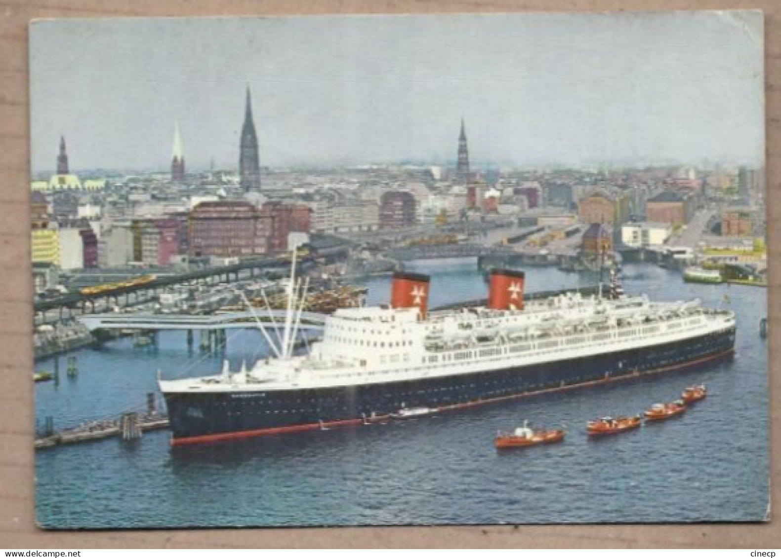 CPSM ALLEMAGNE - BATEAU PAQUEBOT " HANSEATIC " - TB PLAN NAVIRE - Hamburg Atlantic Linie - Steamers