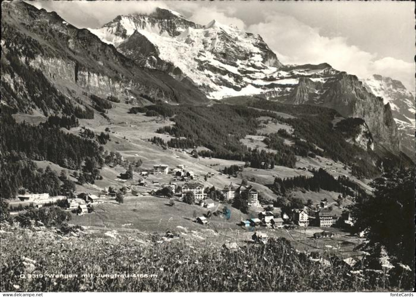 11524232 Wengen BE Panorama Mit Jungfrau Berner Alpen Wengen - Autres & Non Classés