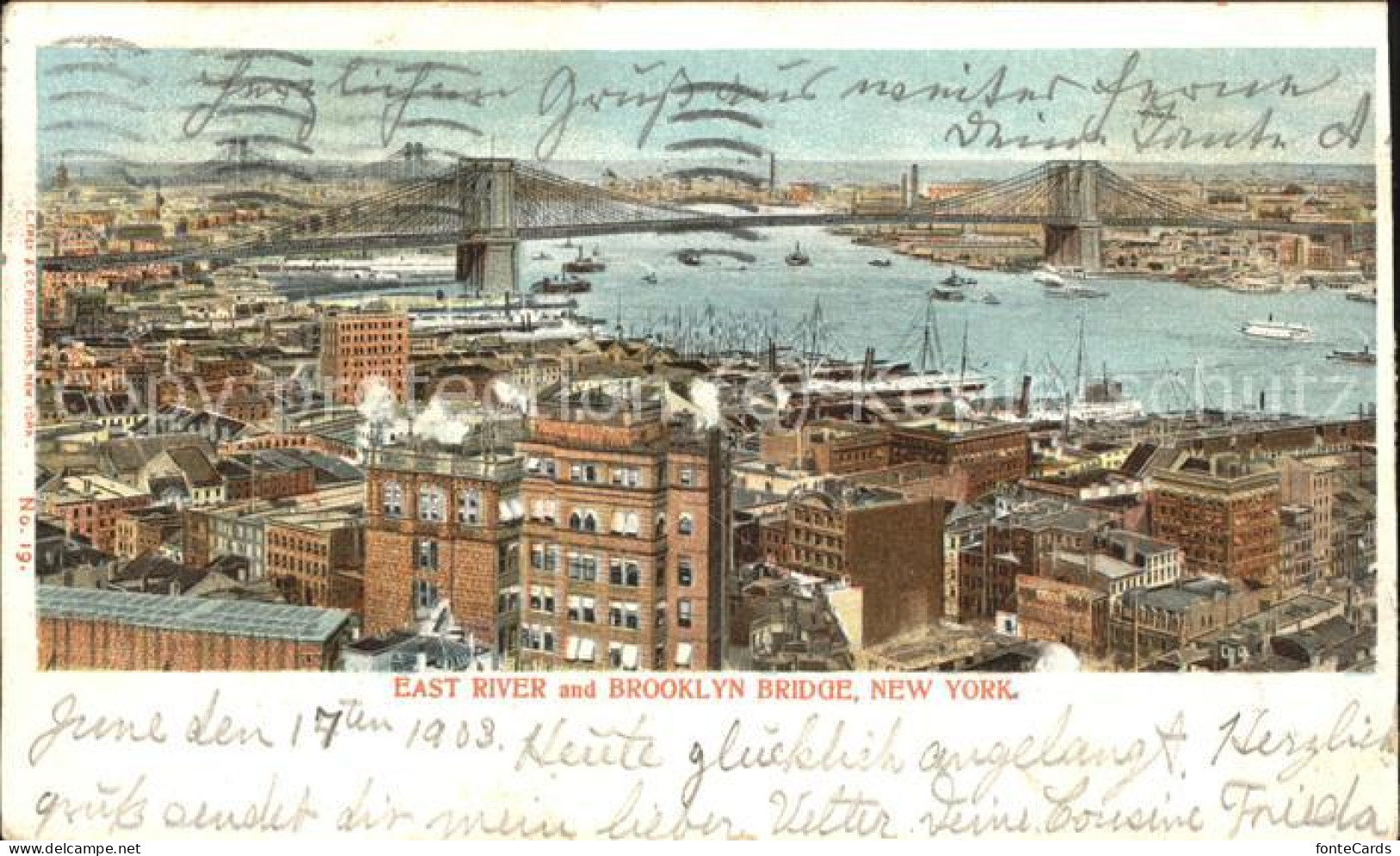 11520509 New_York_City East River And Brooklyn Bridge - Autres & Non Classés