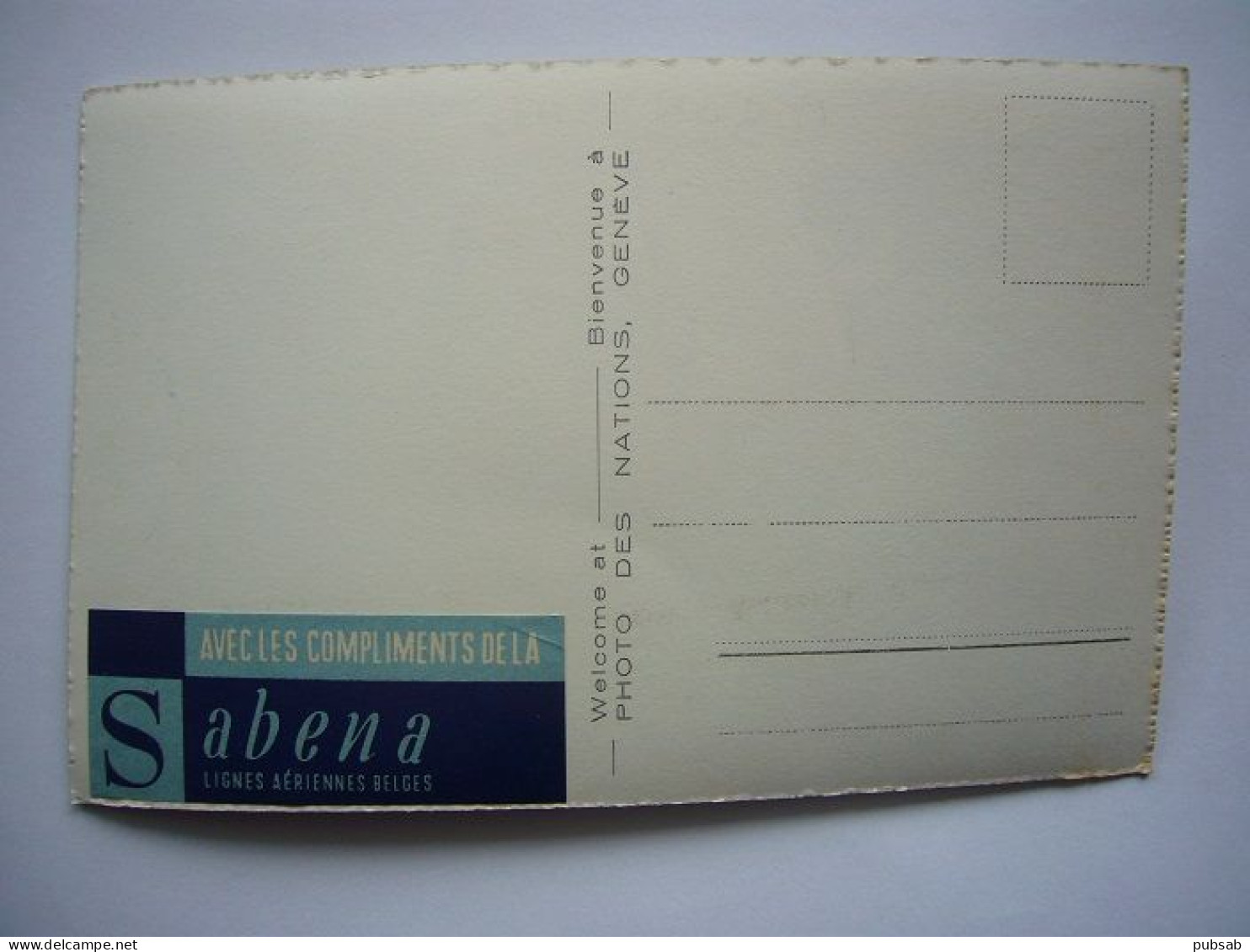 Avion / Airplane / SABENA / Geneva / Airline Issue - 1946-....: Era Moderna