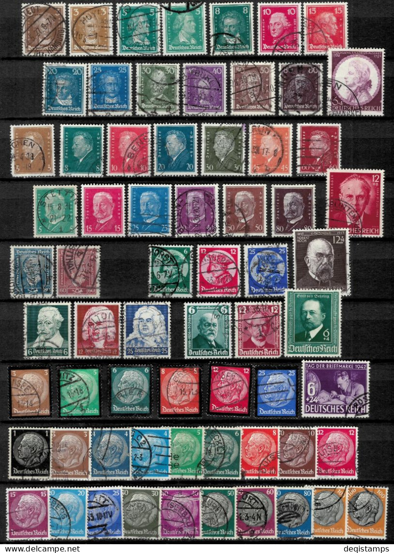 German Reich Stamp Collection Of Famous People Of Germany 1925/40 - Usados