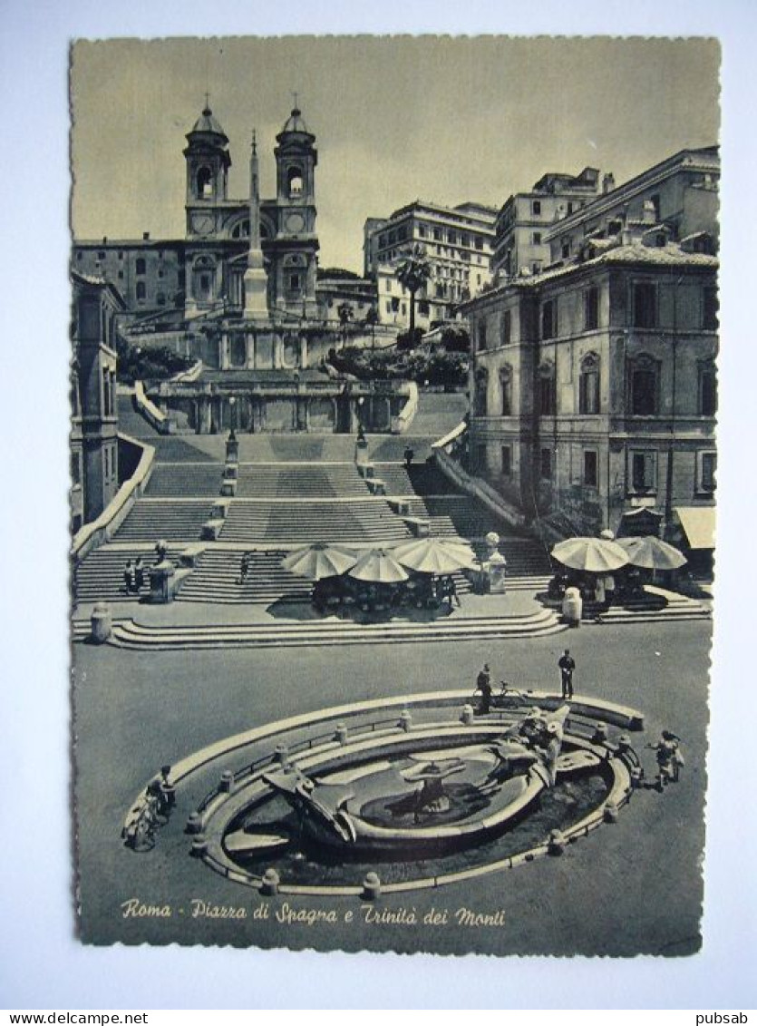 Avion / Airplane / SABENA / Rome - Spagna Square And Trinita Of Monti Church / Airline Issue - 1946-....: Ere Moderne