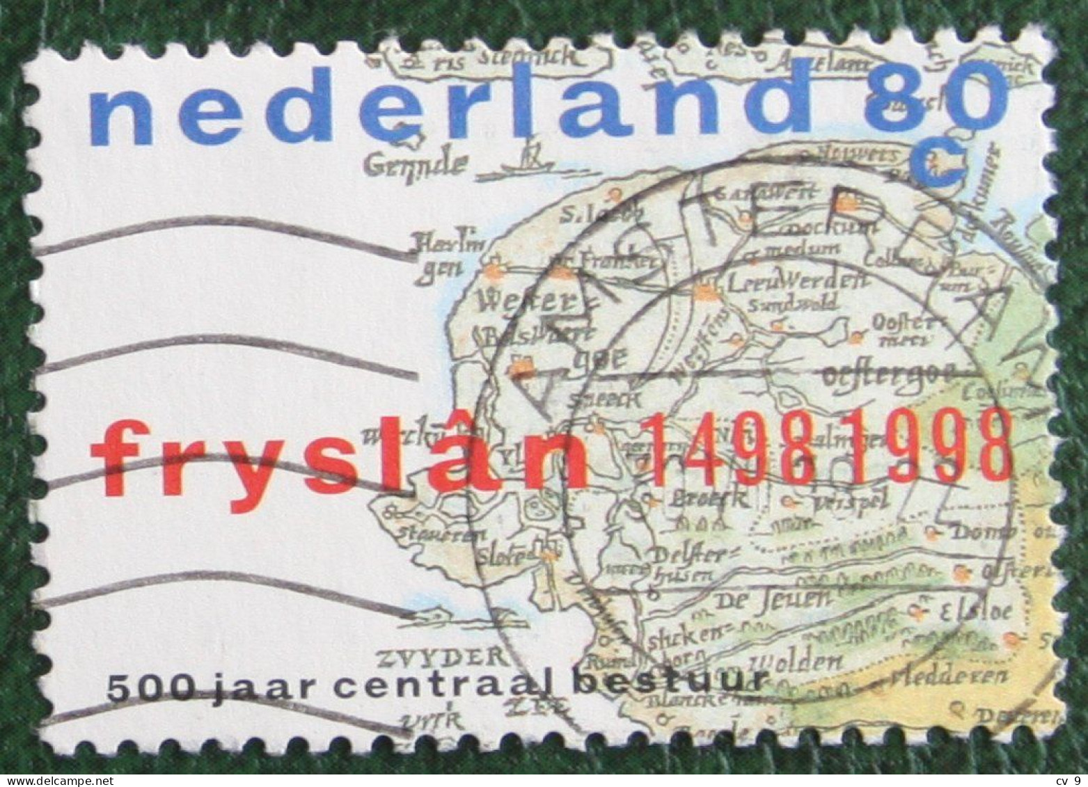 80 Ct 500 Jaar Fryslan Friesland NVPH 1767 (Mi 1660); 1998 Gestempeld / USED NEDERLAND / NIEDERLANDE - Oblitérés