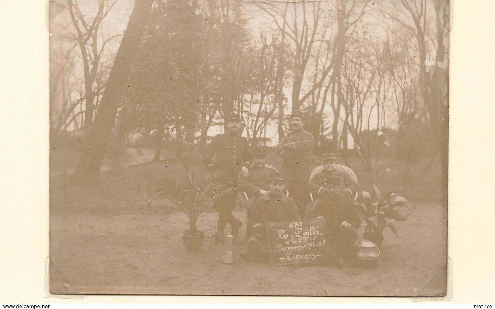 LIMOGES - Les Poilus De La 29em Cie (photo En 1915 Format 11,3cm X 8,5cm) - Plaatsen