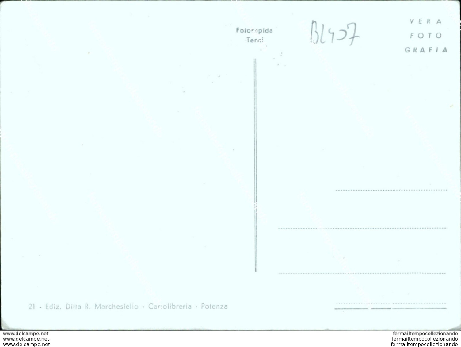 Bl407  Cartolina Sellata Provincia Di Potenza - Potenza