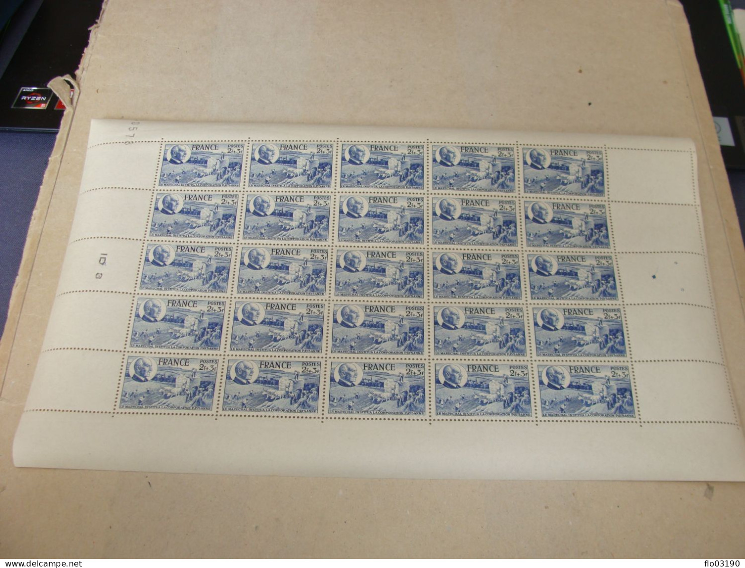 N° 607 En Feuille  De  25 Timbres Entières Neuves - Fogli Completi