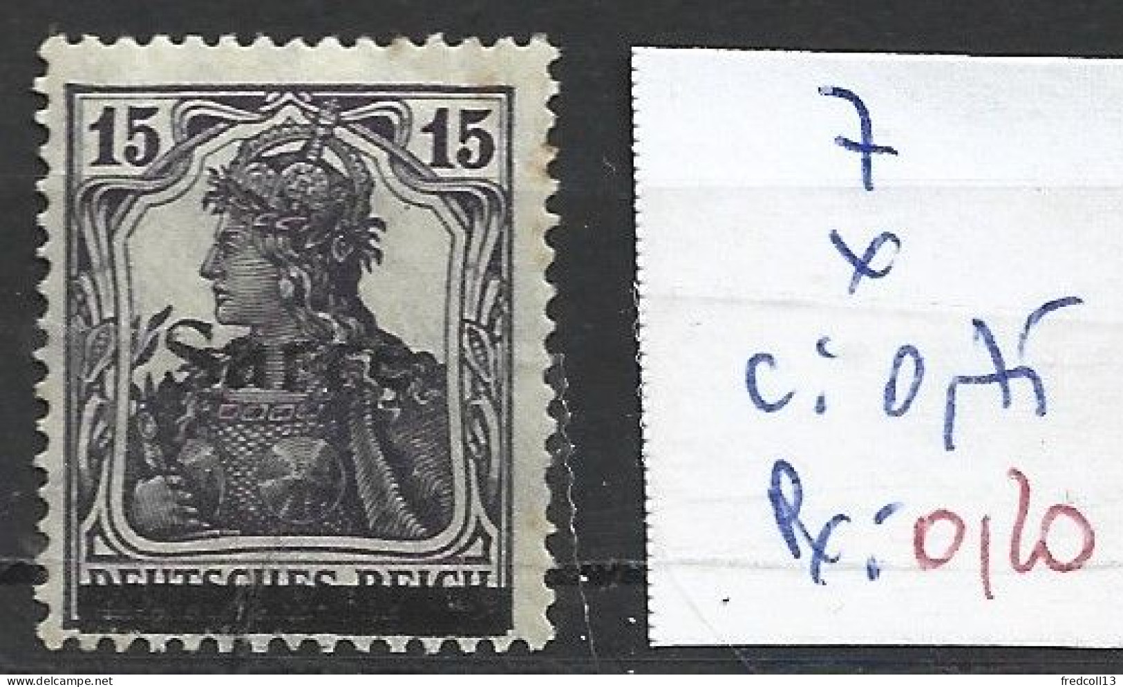 SARRE 7 * Côte 0.75 € - Unused Stamps