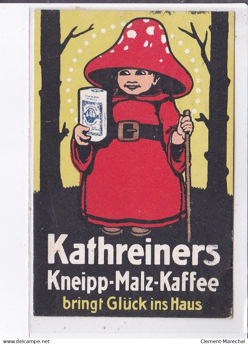 PUBLICITE : Kathreiners Kneipp Malz Kaffee (enfant - Champignon) - Très Bon état - Reclame