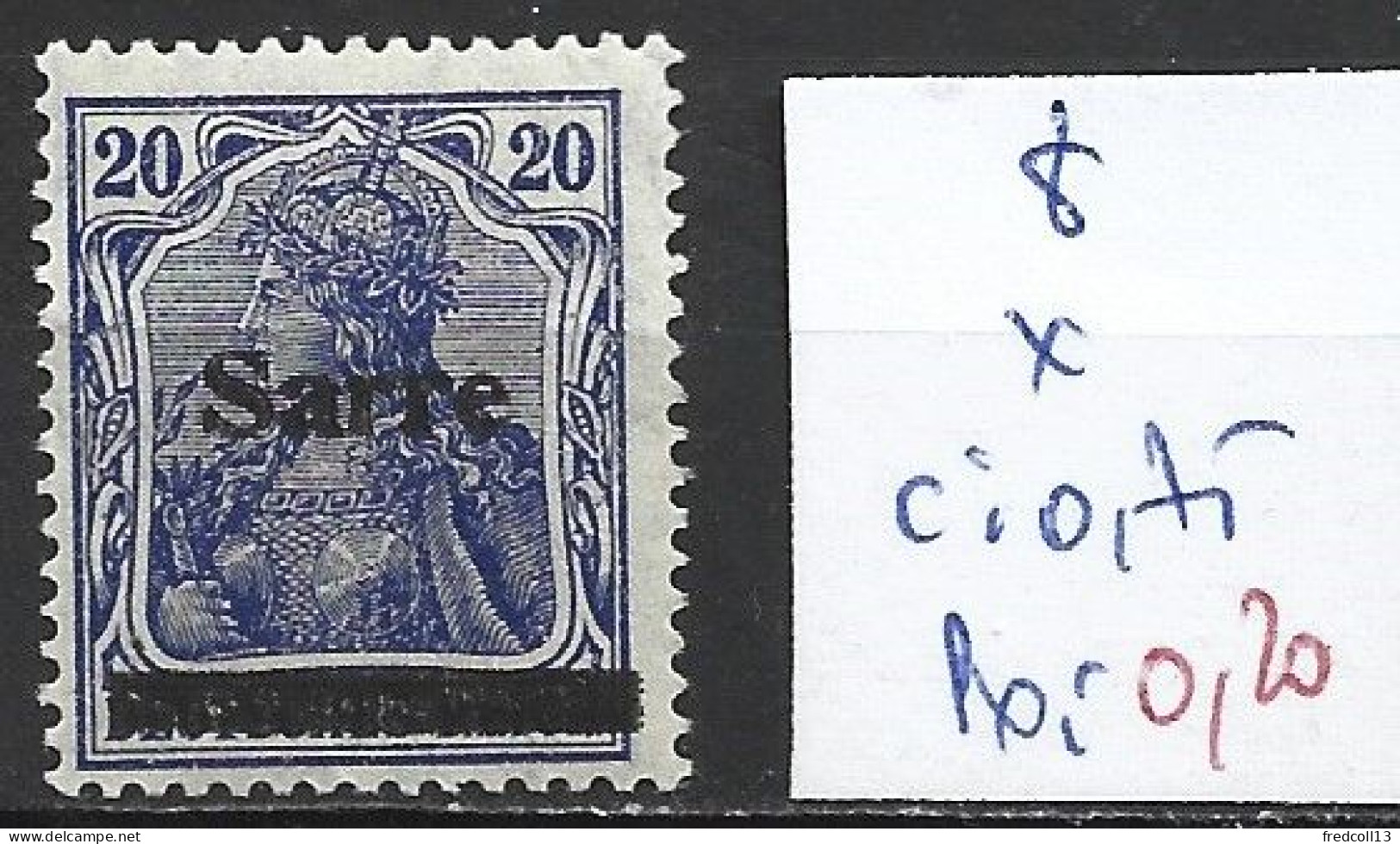 SARRE 8 * Côte 0.75 € - Unused Stamps